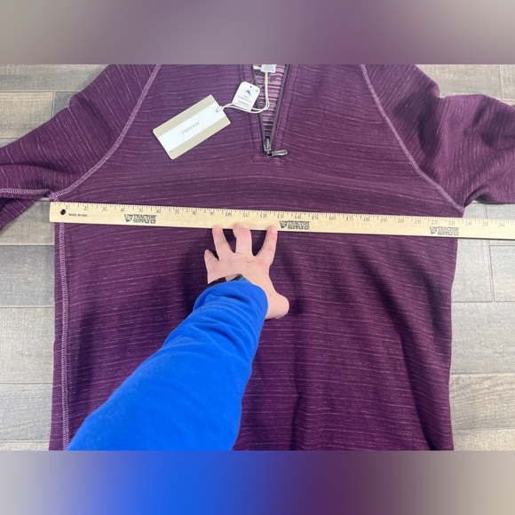 Tommy Bahama Flip Breaker Reversible Half Zip in Sugar Plumb - Picture 4 of 9